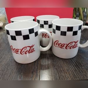 Set of 4 Vintage Gibson 1996 Coca-cola mugs